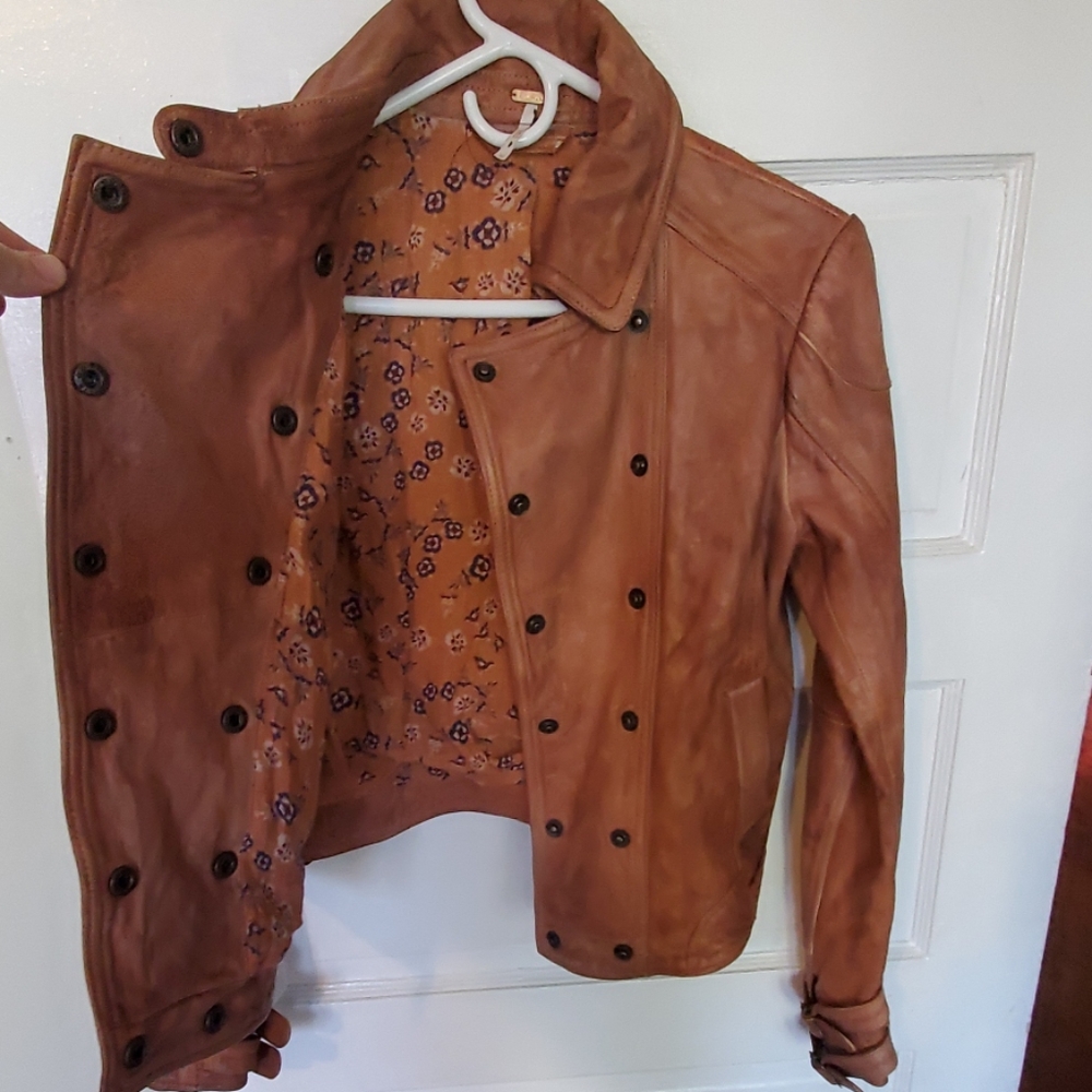 NEW Free People Avis Lamb Leather Moto Jacket Z52-4 - Picture 6 of 7